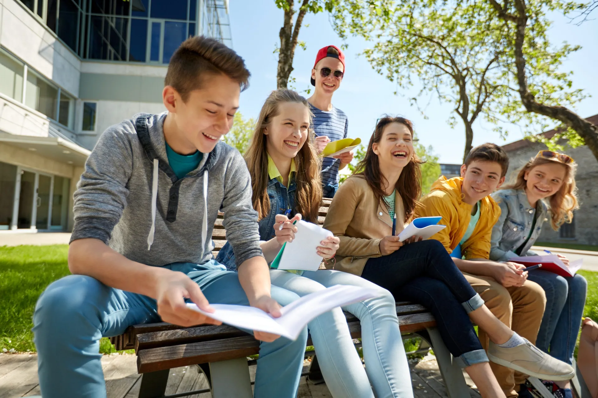 Teen students learning and preparing for life