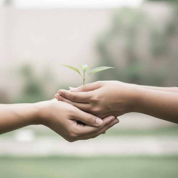 A growing plant.