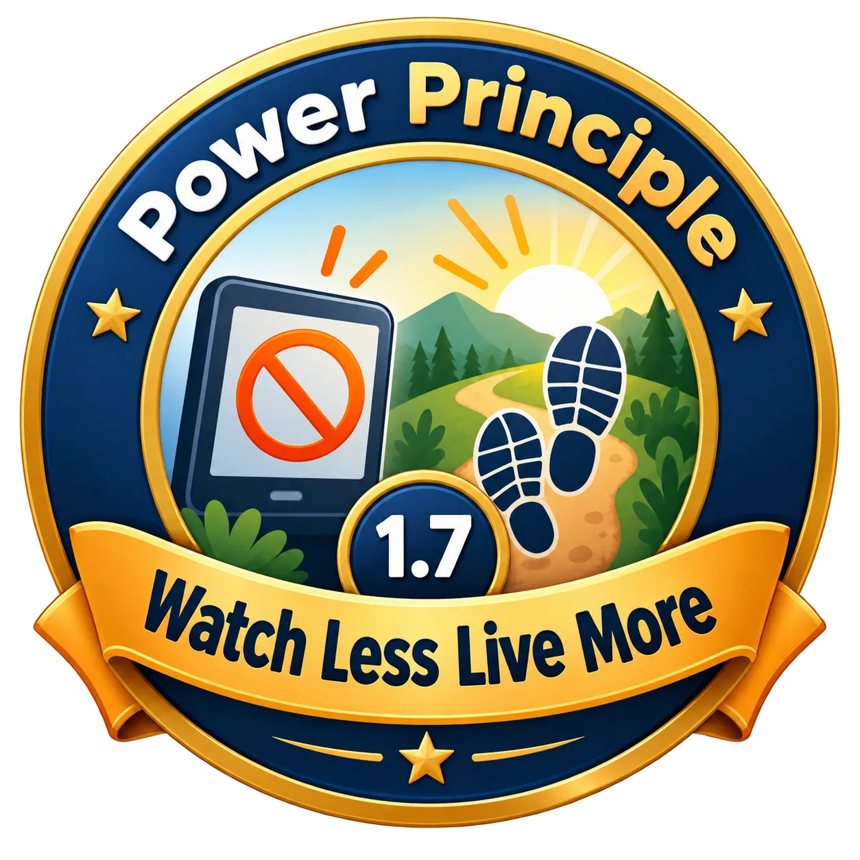 Watch Less Live More Badge