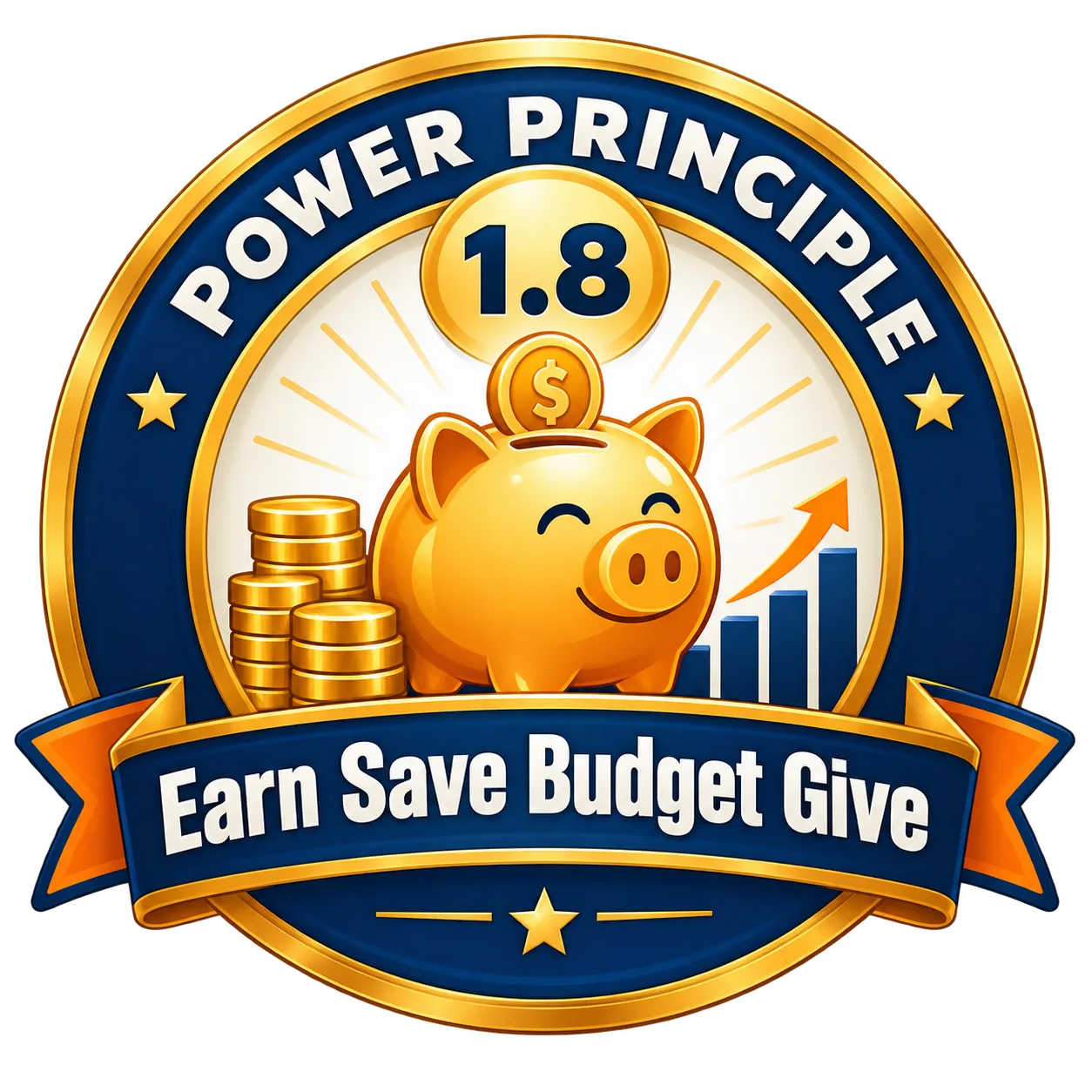 Earn Save Budget Give Badge