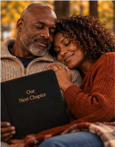 Couple reflecting together on their next chapter
