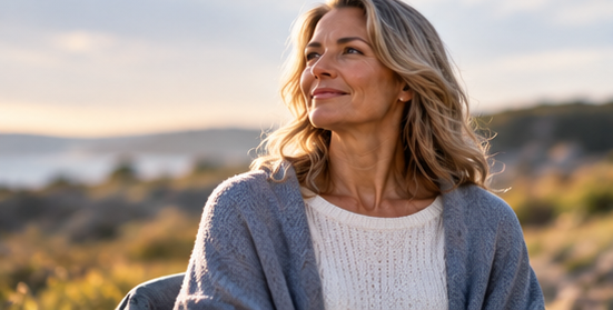 Woman rediscovering confidence and possibility