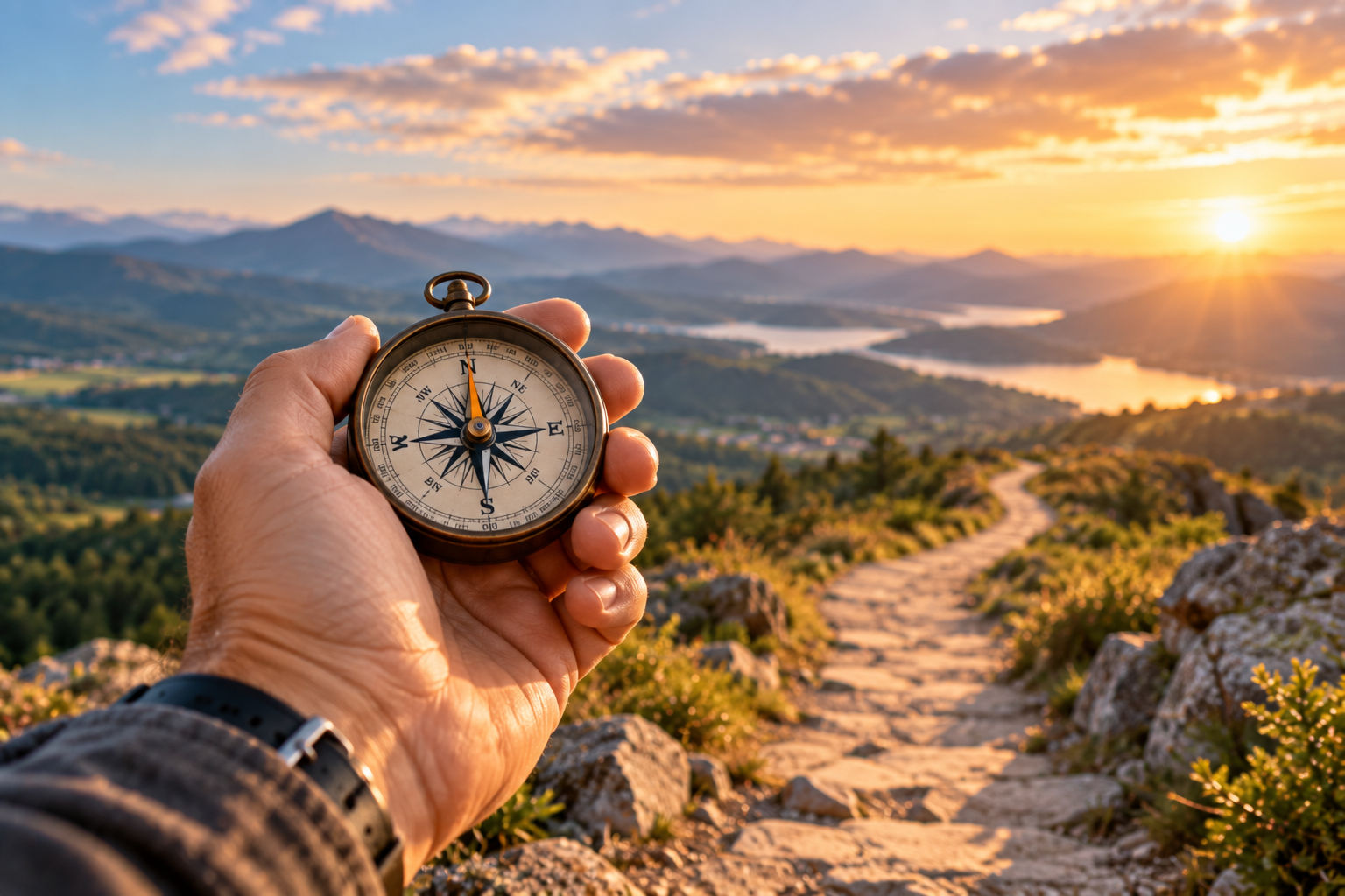 Compass symbolizing self-awareness and personal direction