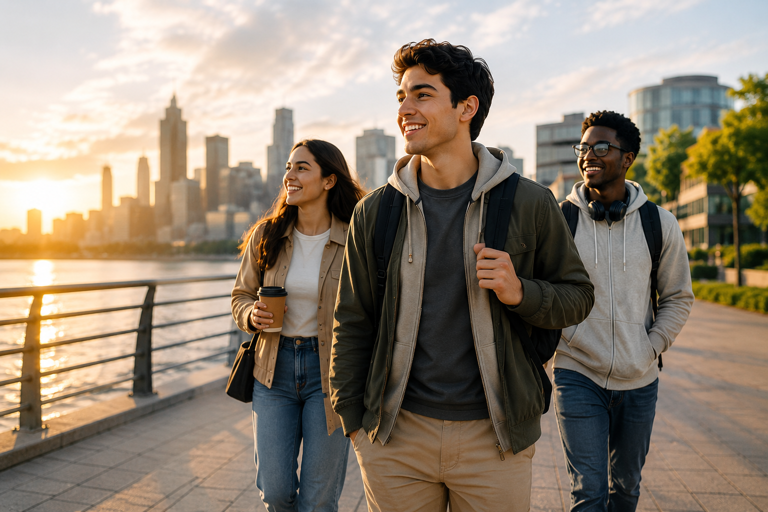 Young adults moving confidently into their next chapter