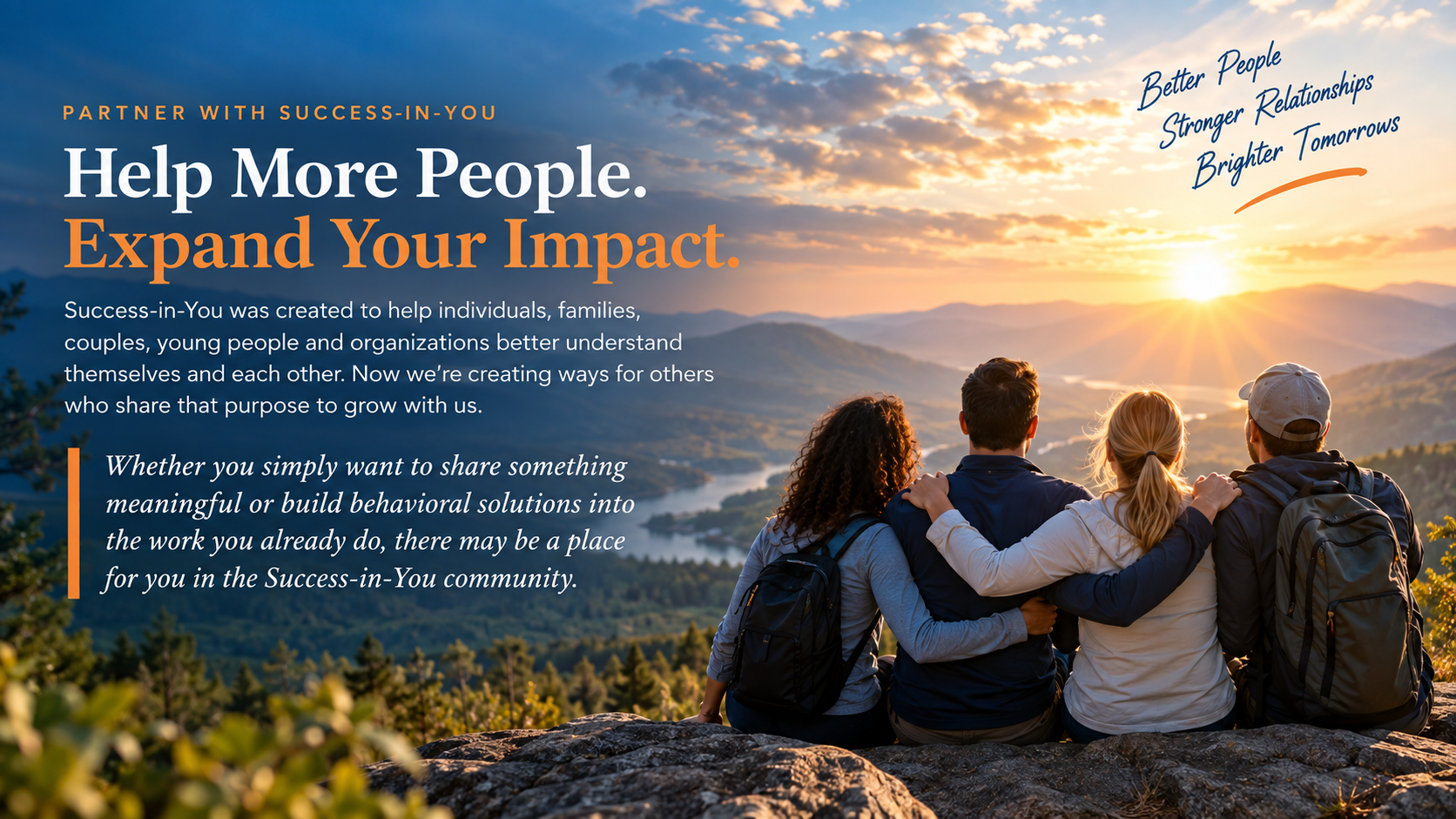 Partner With Success-in-You — Help More People, Expand Your Impact