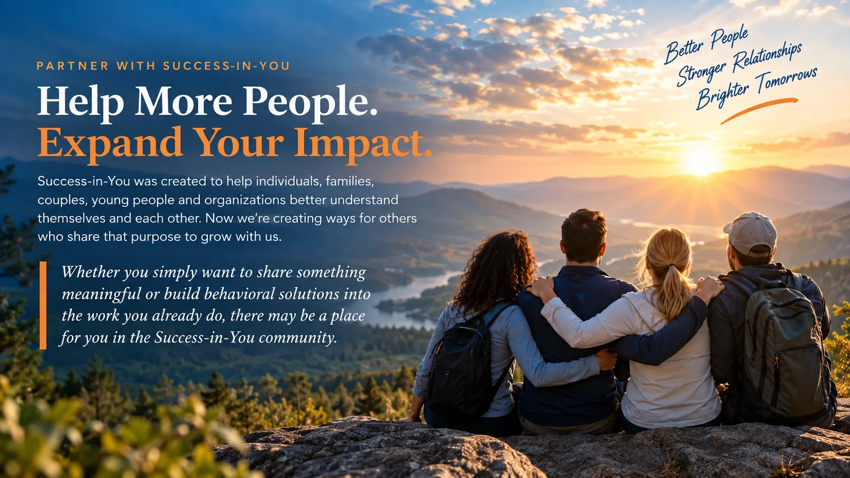Partner With Success-in-You — Help More People, Expand Your Impact